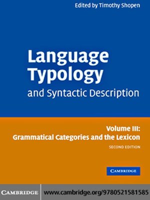 cover image of Language Typology and Syntactic Description